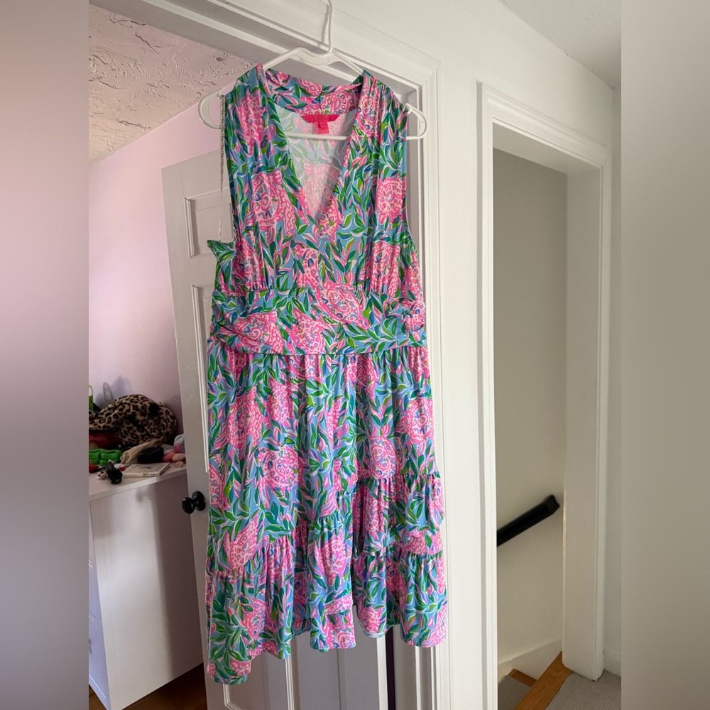 Lilly Pulitzer Pink and Blue Floral Dress